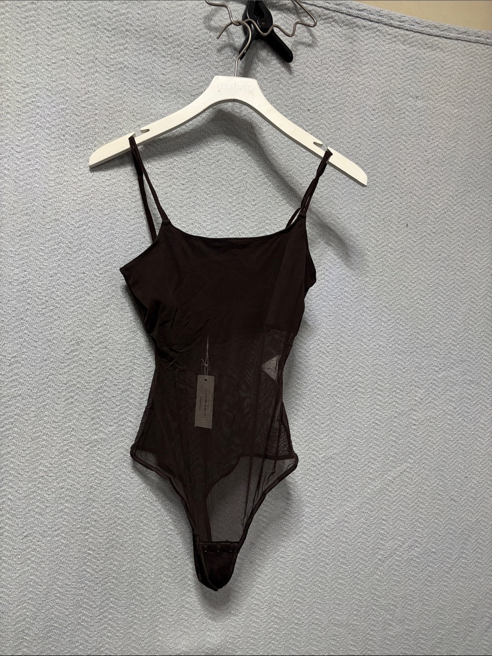 Small brown thonged bodysuit NWT